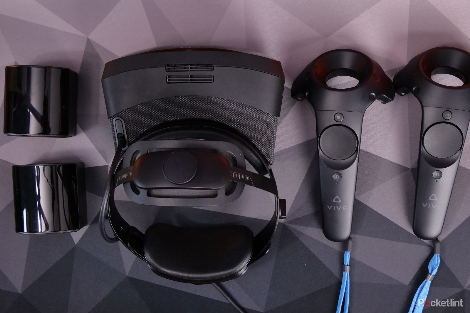 Varjo Aero VR headset and Vive Wands and base stations