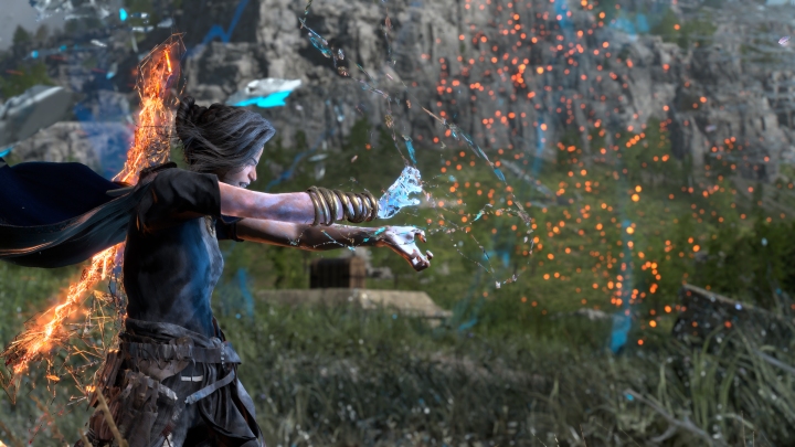 Frey using magic in Forspoken.
