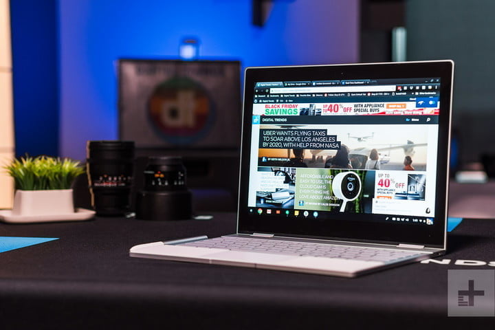 The Google Pixelbook on a desk.