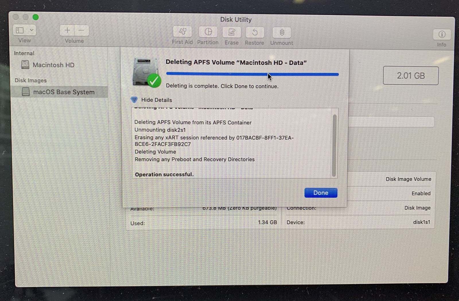 Delete Macintosh HD Data