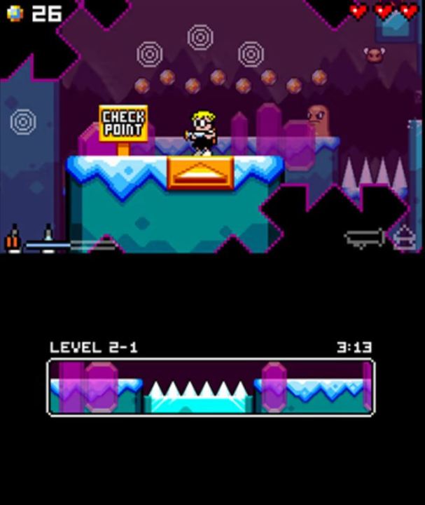 Mutant Mudds 3DS screenshot.