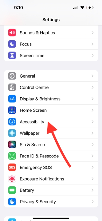 iPhone accessibility settings