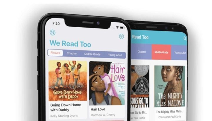 The WeReadToo! app on iPhones.