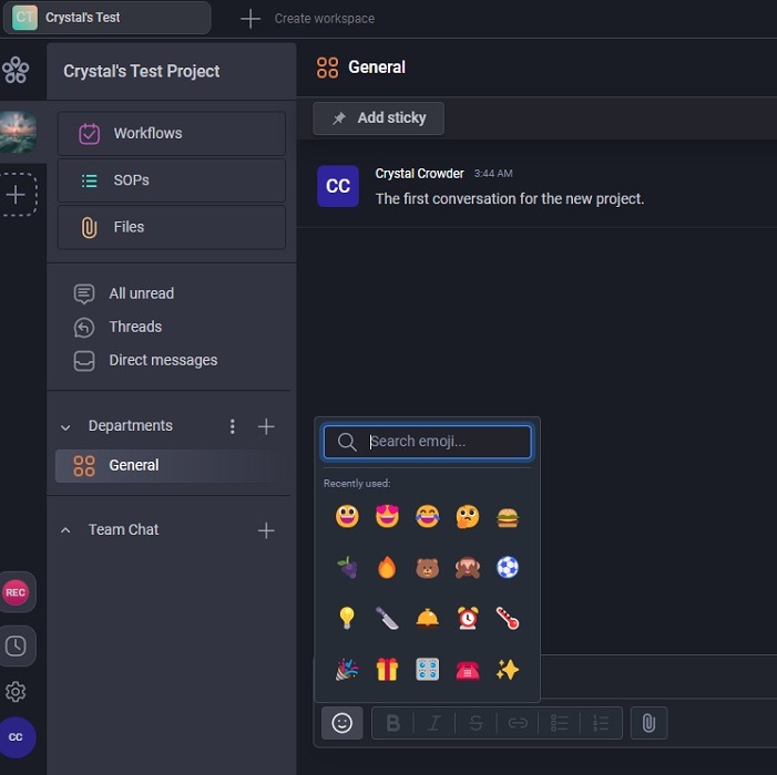 Teamly Review Chat