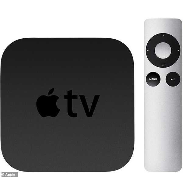 Any Apple TV up to the third generation (pictured), which was released in 2012, cannot update past tvOS 11.2.6, so will be unable to access certain Apple services from May