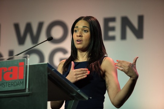 Michaela Jeffery-Morrison giving a lecture. (Picture: Tom Leishman)