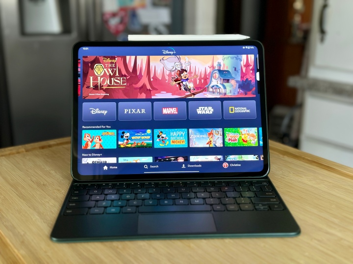 OnePlus Pad with Disney Plus app open