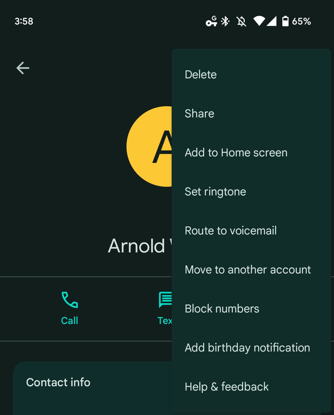 Google Contacts birthday notifications