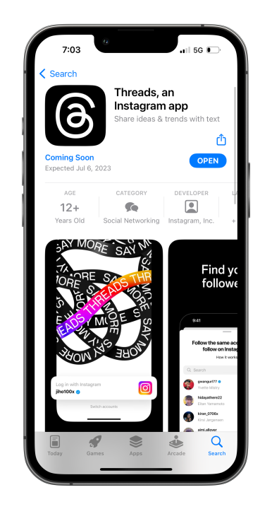 Instagram Threads on the App Store.
