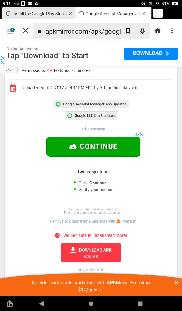 how to install google play store on amazon fire tablet fire7