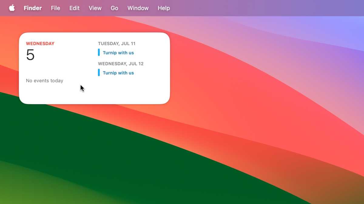 Sonoma place desktop widget