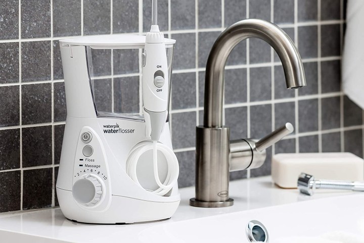 Waterpik on bathroom sink