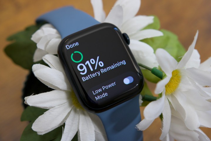 Apple Watch Series 8 showing how much battery is remaining.