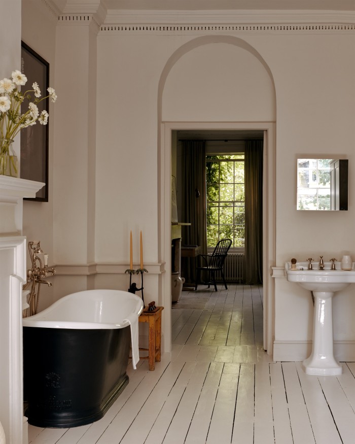 The master bathroom