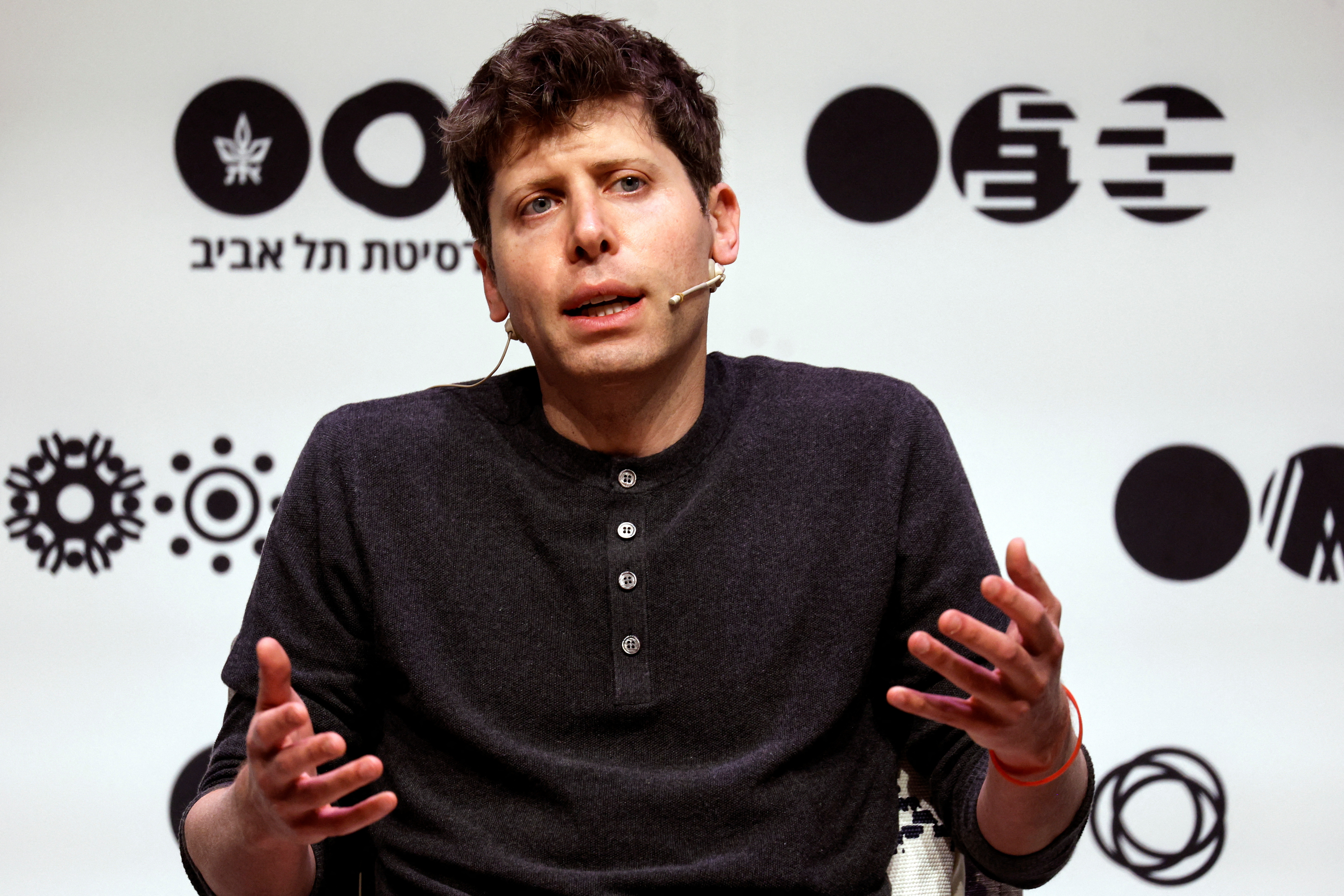 Sam Altman, CEO of Microsoft-backed OpenAI and ChatGPT creator speaks during a talk at Tel Aviv University in Tel Aviv