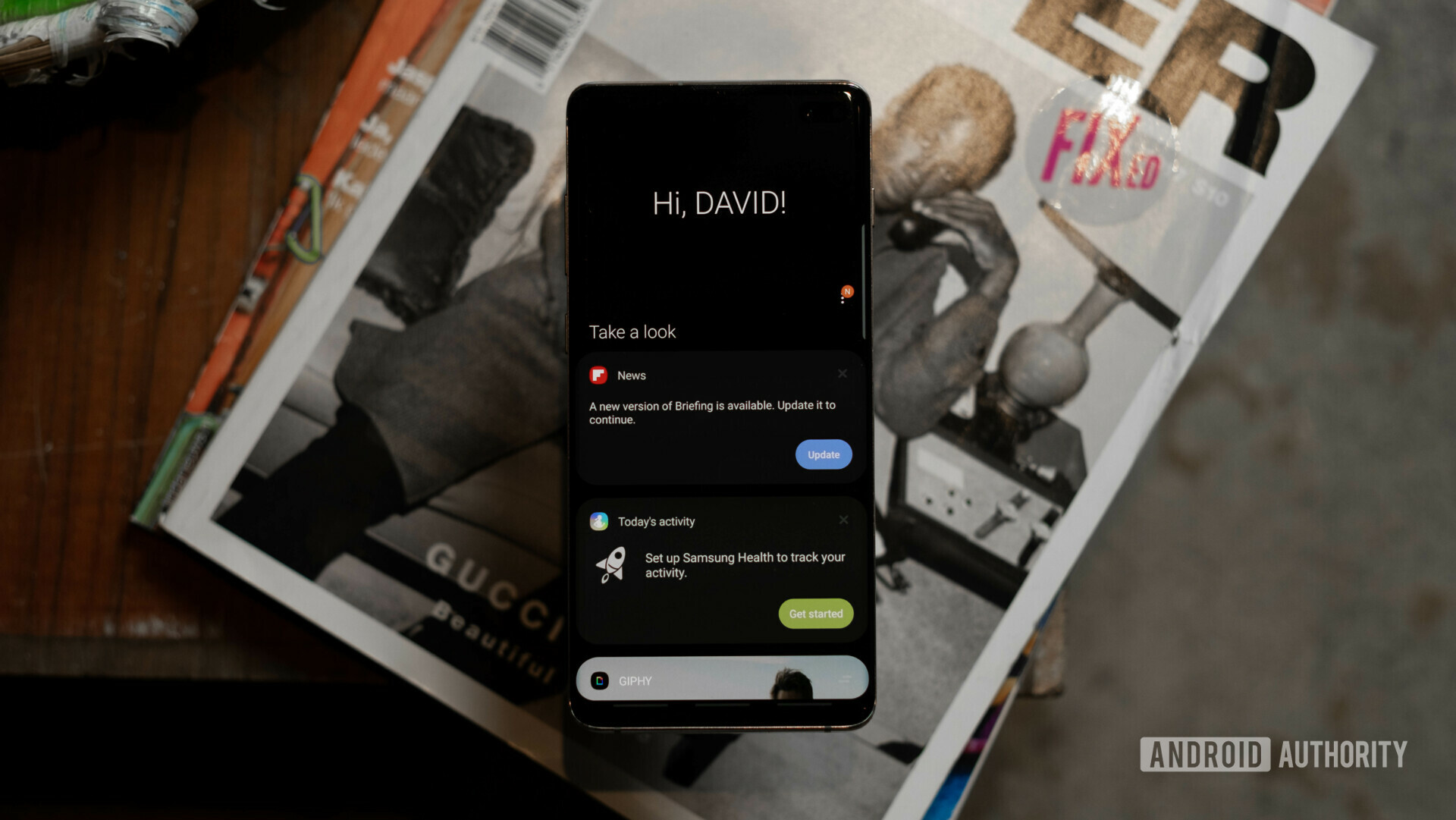 Samsung Galaxy S10 Plus Bixby Home