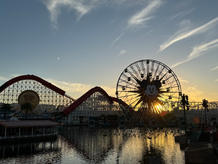 Unedited photo of Pixar Pier at Disney California Adventure.