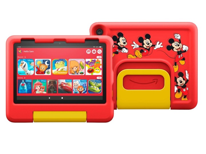 The Amazon Fire HD 8 Kids - Disney Mickey Mouse, front and back.