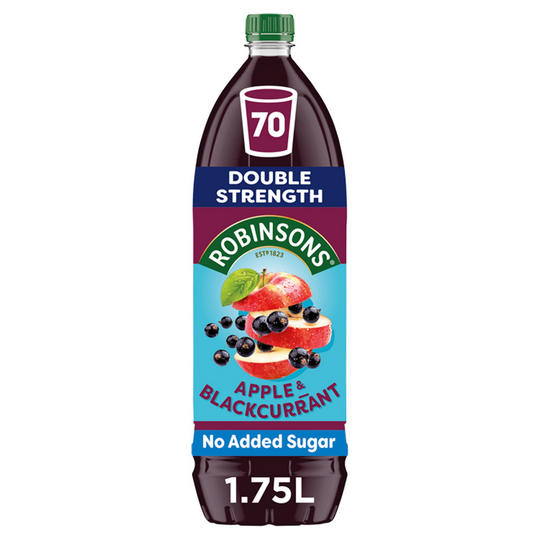 Robinsons double strength apple and blackcurrant squash is half price at Iceland