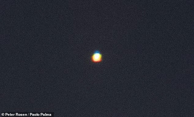 Peter Rosen captured an image of a rare flash of green light coming off Venus