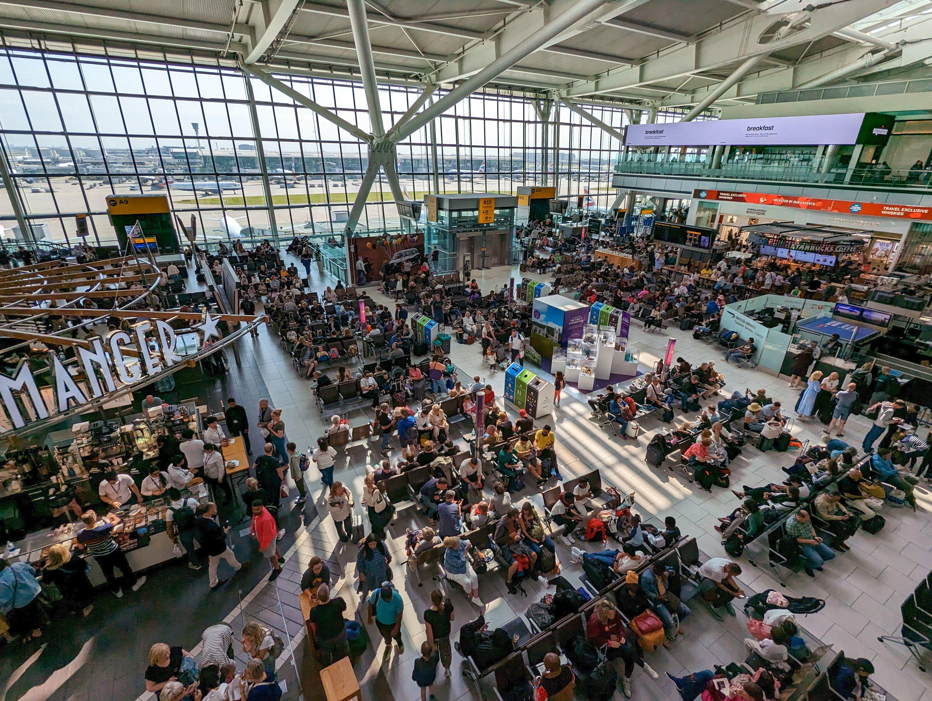 Passenger numbers at UK airports have reached pre-pandemic figures