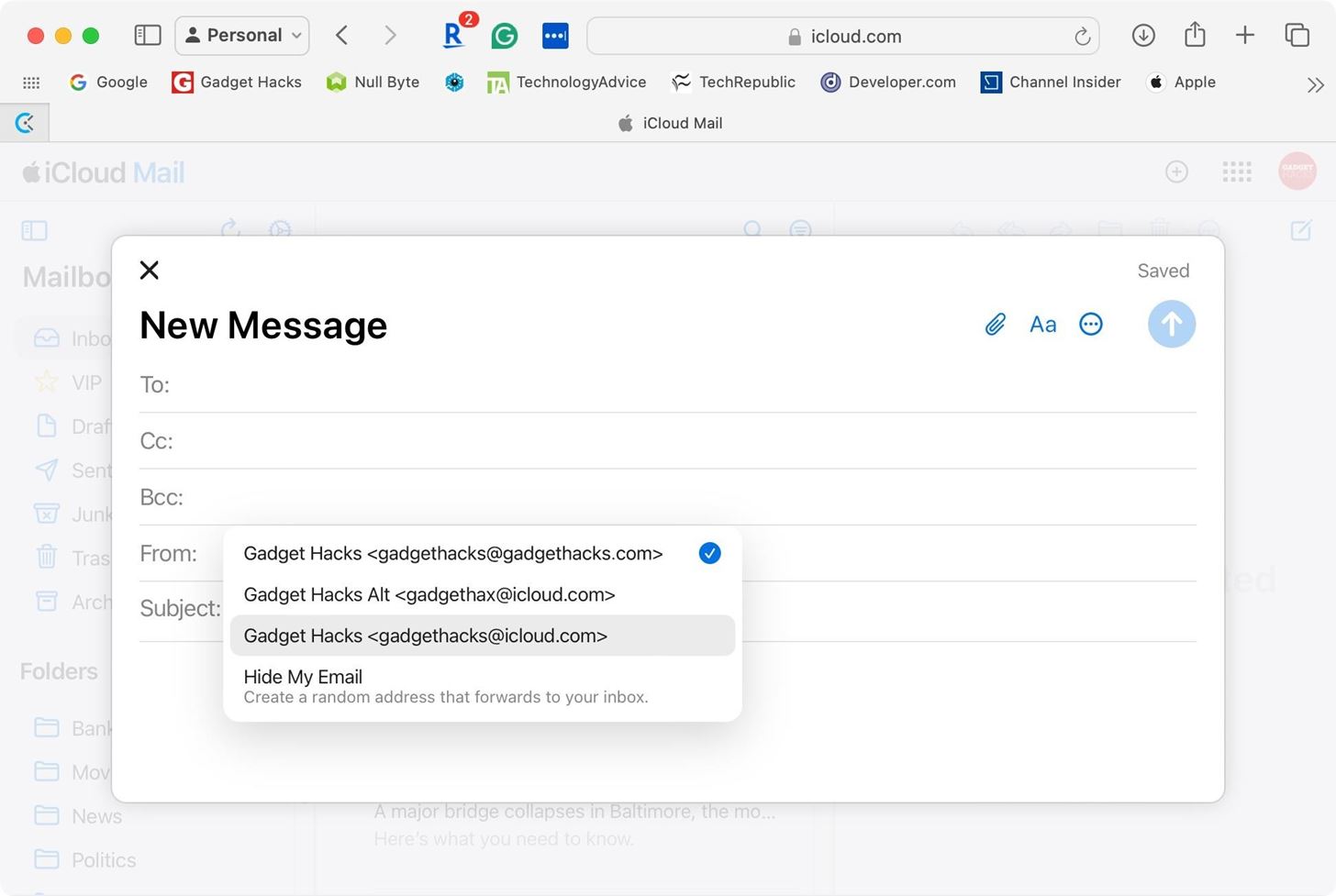 Your iCloud Email Lets You Create Aliases to Protect Your Primary Email Address and Organize Your Inbox