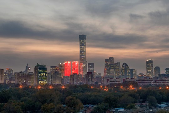 Beijing's skyline in China