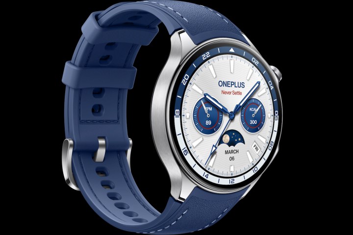 A render of the OnePlus Watch 2 Nordic Blue edition.