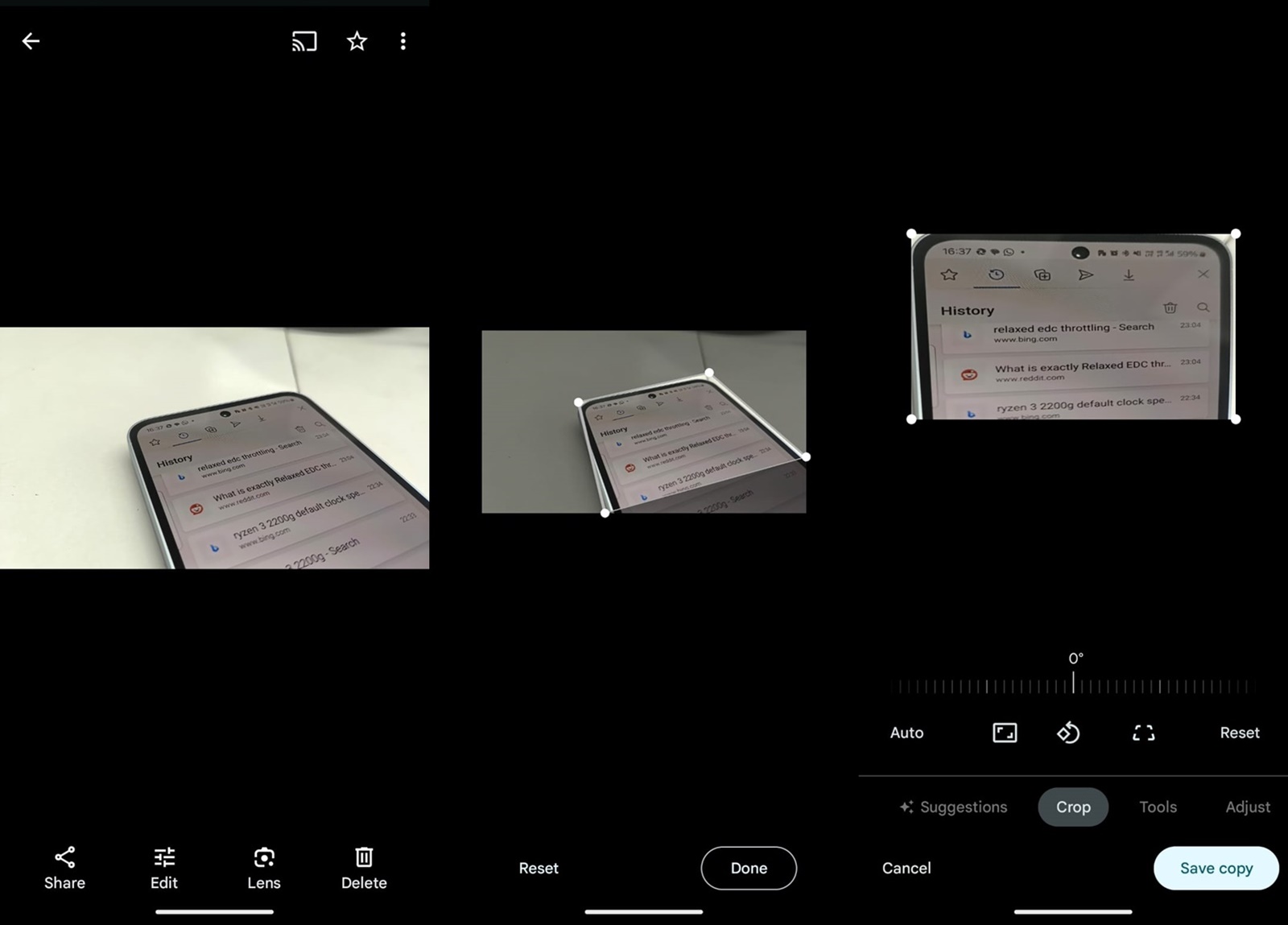 Google Photos Perspective Fix
