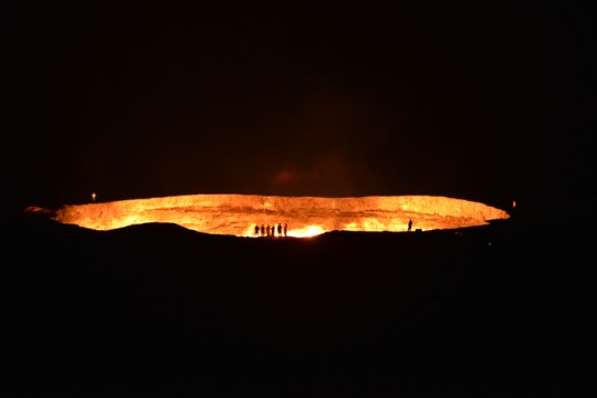 The Darvaza gas crater, Turkmenistan