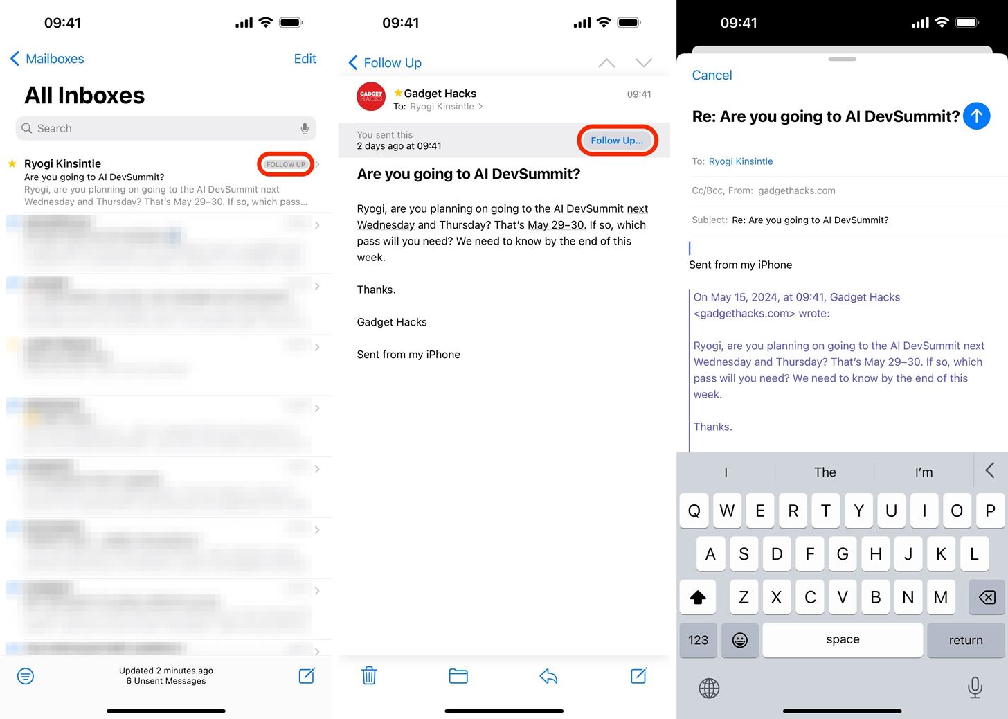 Get Follow-Up Reminders in Apple's Mail App to Get Answers to Important Questions You Forgot You Sent