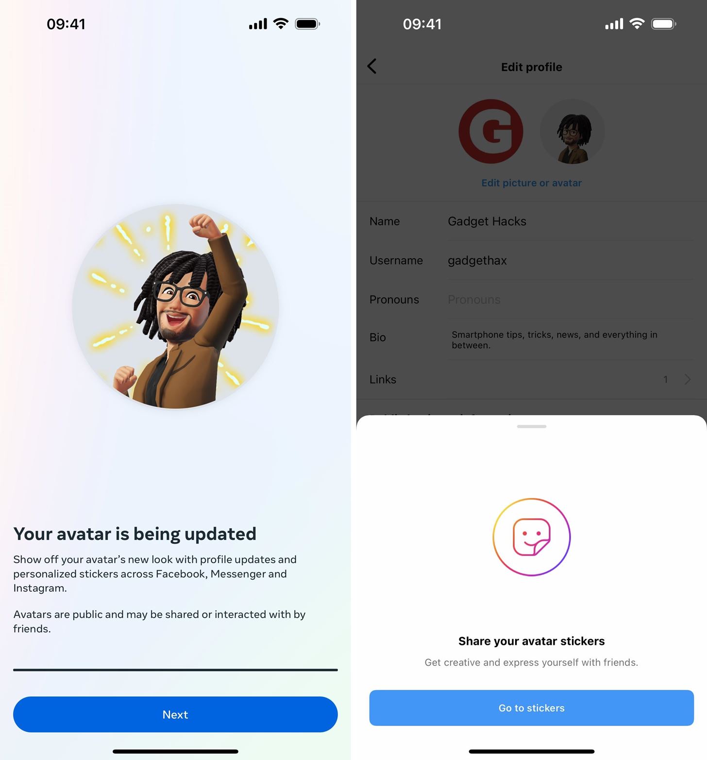 Create a Two-Sided Dynamic Profile Picture on Instagram to Show Your Photo and an Animated Avatar