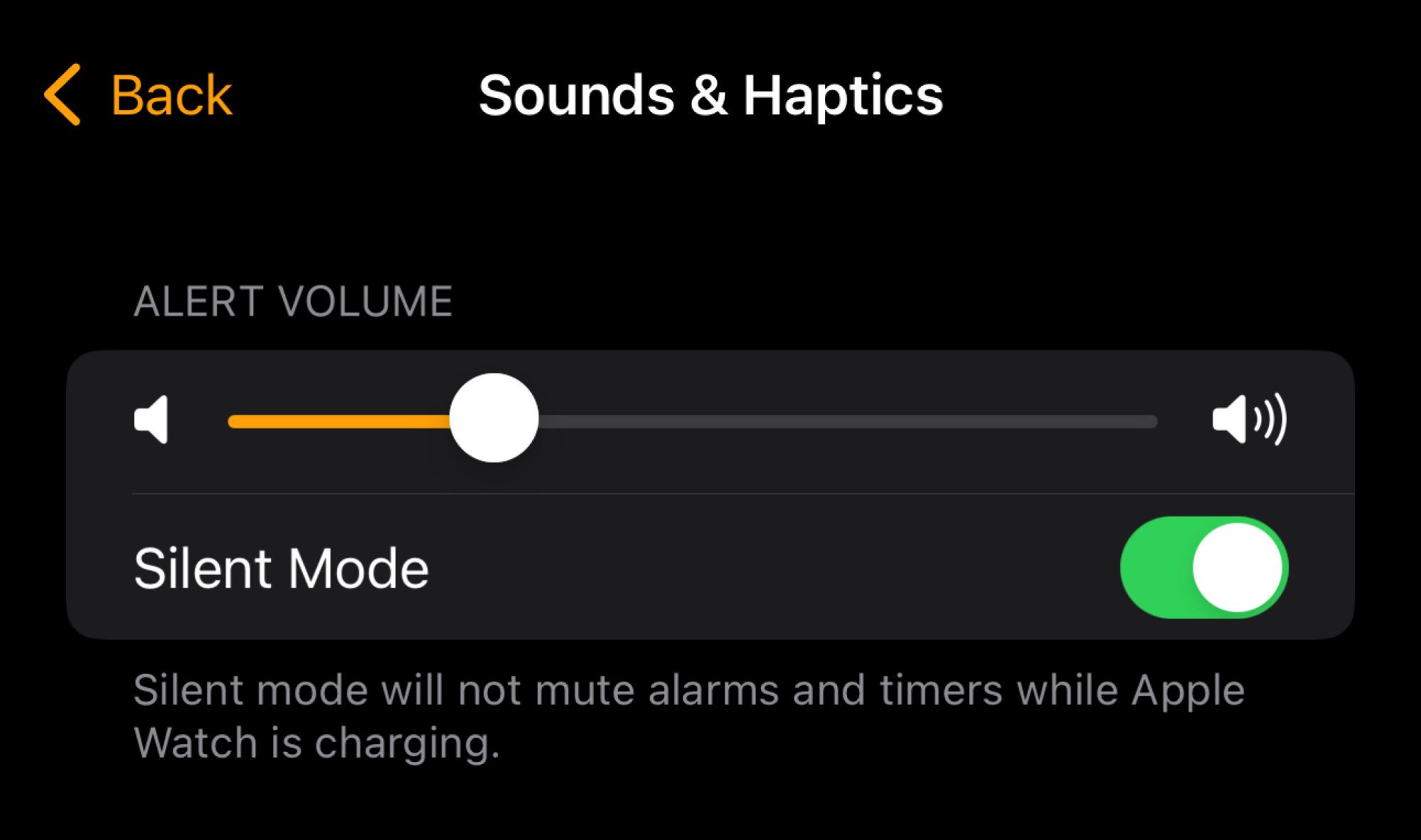 Sounds & haptics settings