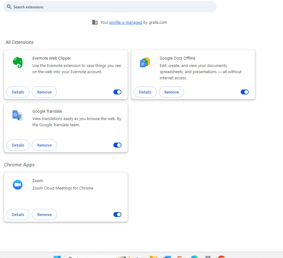 chrome extensions manager