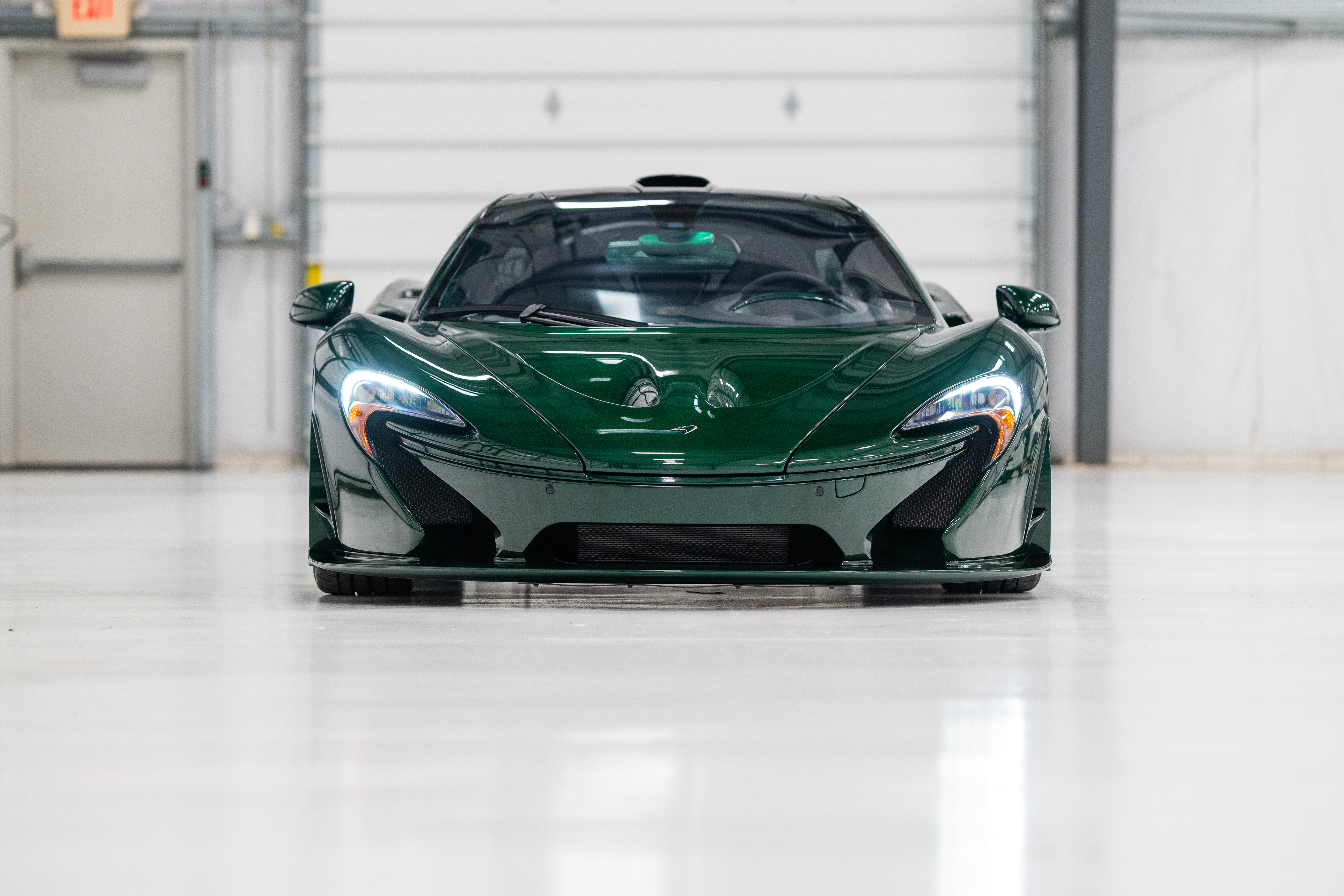 The exterior of the car is finished in an eye-catching slick green colour