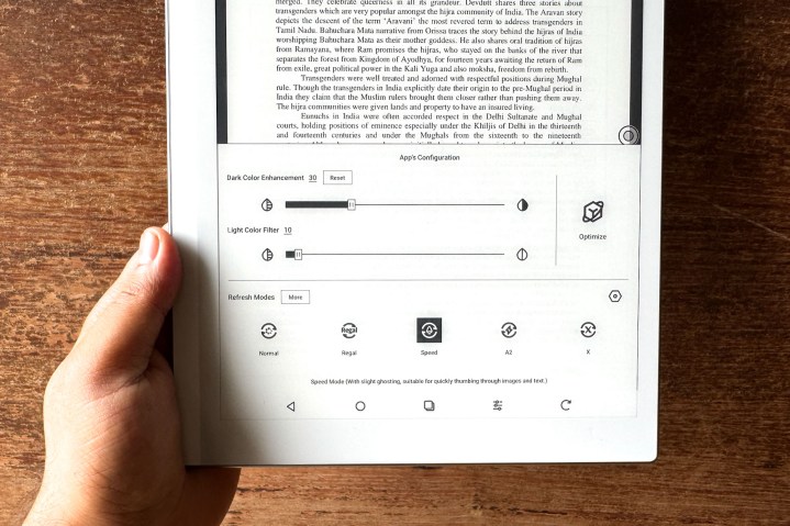 Reading book on Onyx BOOX Go 10.3 tablet.