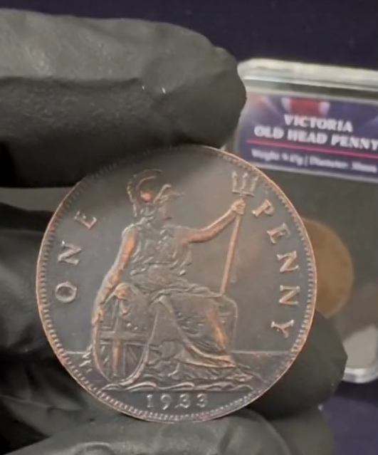 The TikToker shows off a replica of the 1933 coin