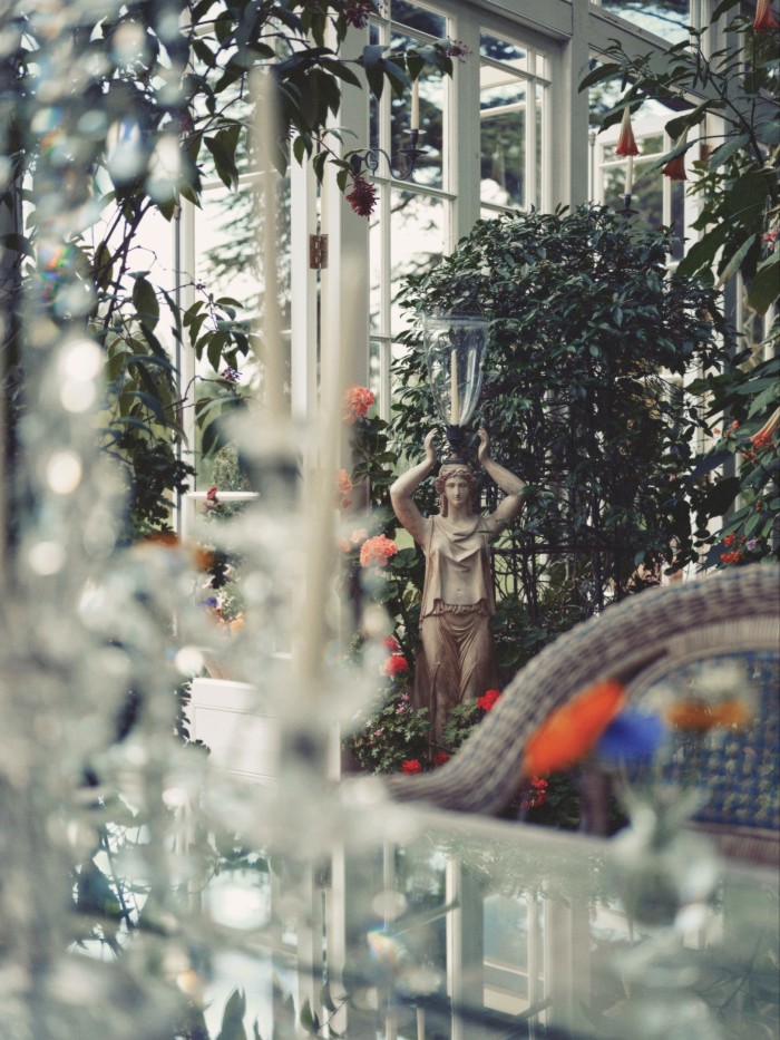 A statue in the conservatory