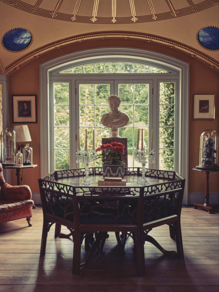 A carved marble bust of the young Marcus Aurelius looms over the reading room modelled after Sir John Soane’s