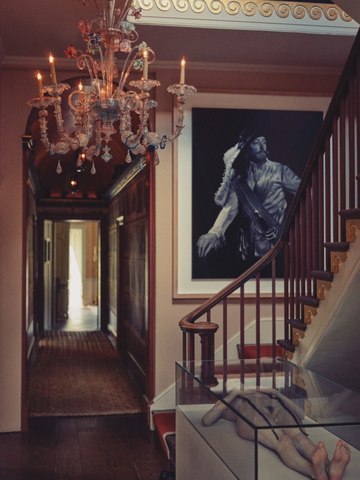 A 1999 portrait of Charles I by Hiroshi Sugimoto in the stairway to the first floor