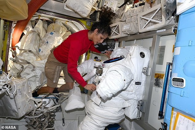 After originally planning to remain on the station for eight days, Butch Wilmore and Suni Williams (pictured) will now have to remain aboard the ISS for eight months