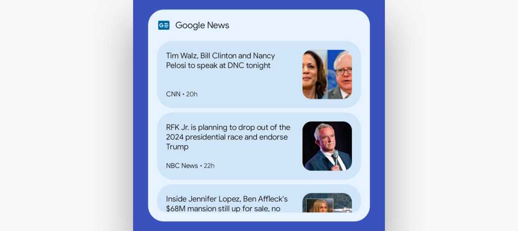 android widgets google news