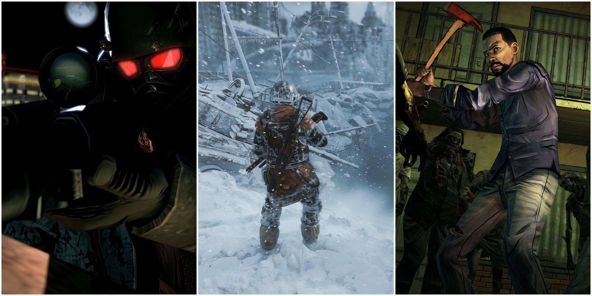 New-Vegas-Ranger-Metro-Exodus-Soldier-in-winder-Walking-Dead-Lee-8-Best-Apocalypse-Video-Game-Series