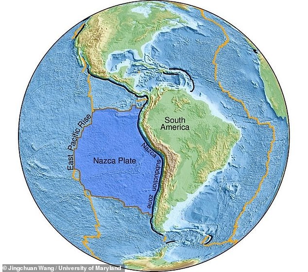 The seafloor subducted beneath the Nazca plate roughly 250 million years ago