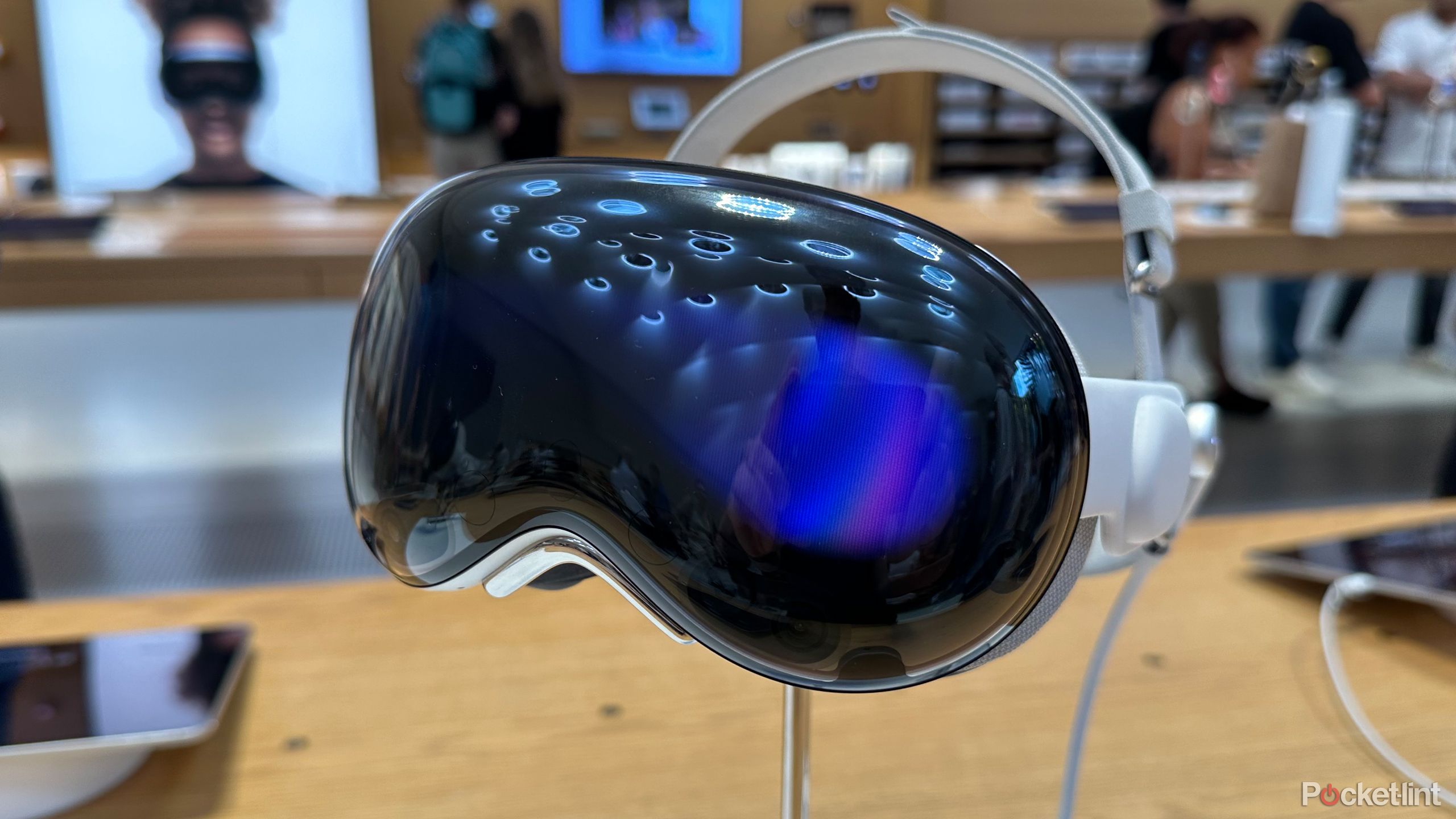 Vision Pro headset at NYC Apple Store