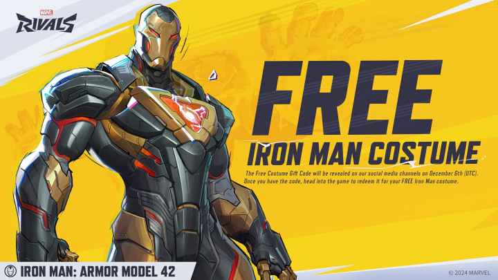 The iron man armor model 42 costume in Marvel Rivals.