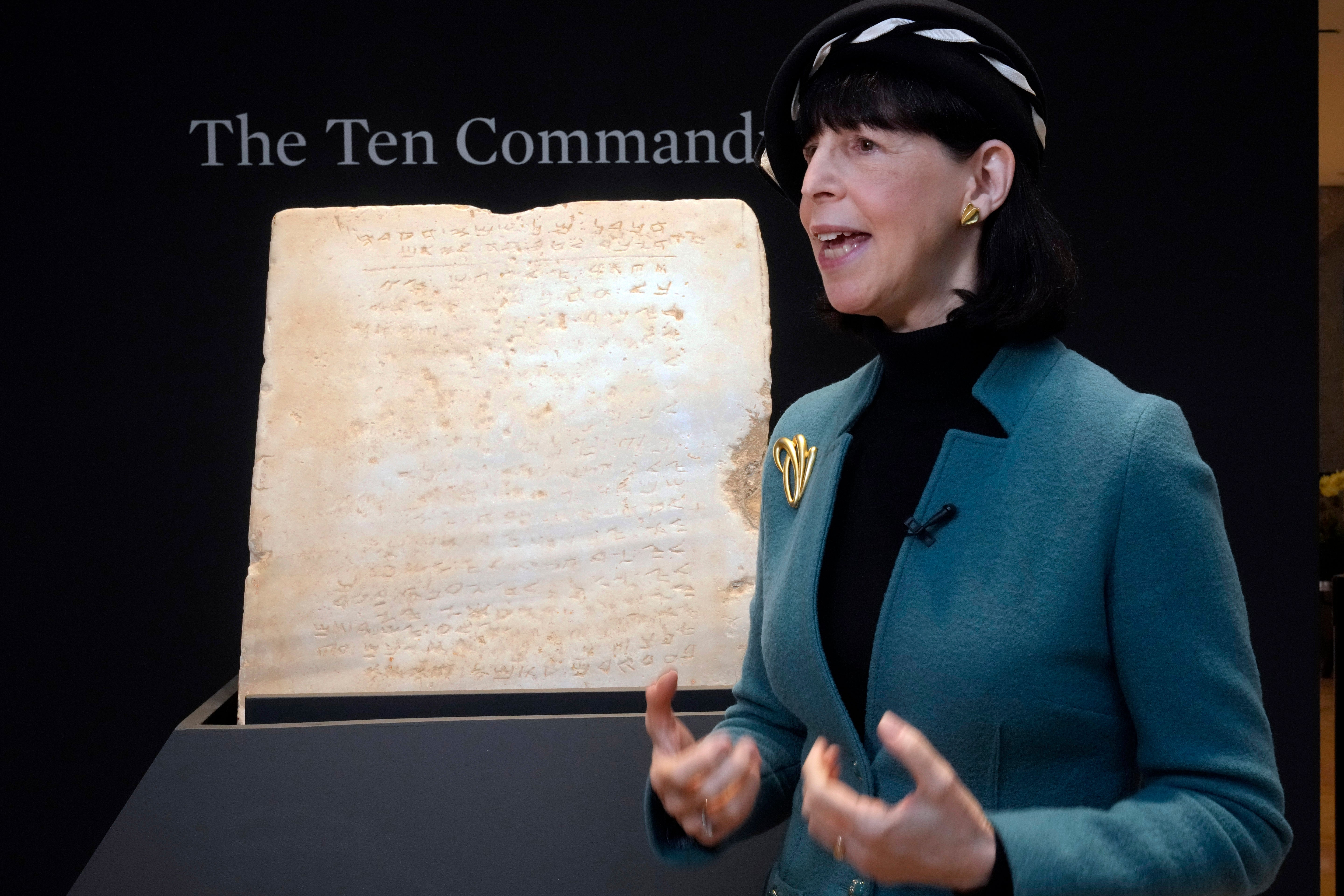 Sharon Liberman Mintz, Sotheby's Judaica Specialist, Books & Manuscripts, discusses the oldest complete tablet of the Ten Commandment