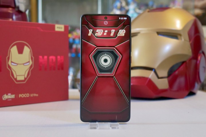 The Poco X7 Pro - Iron Man Edition's lock screen wallpaper.