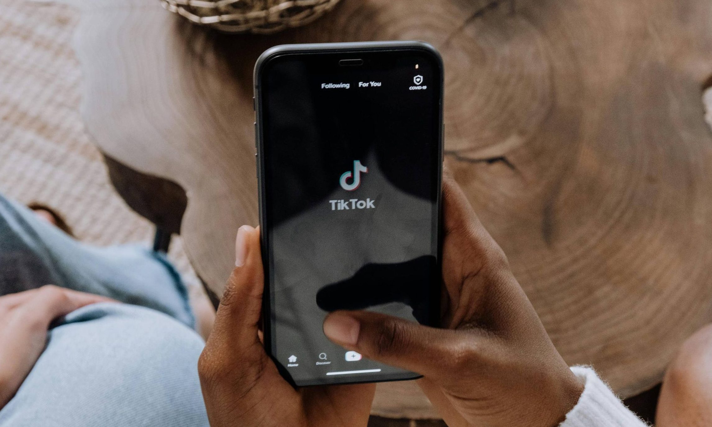 a person using Tiktok on their phone