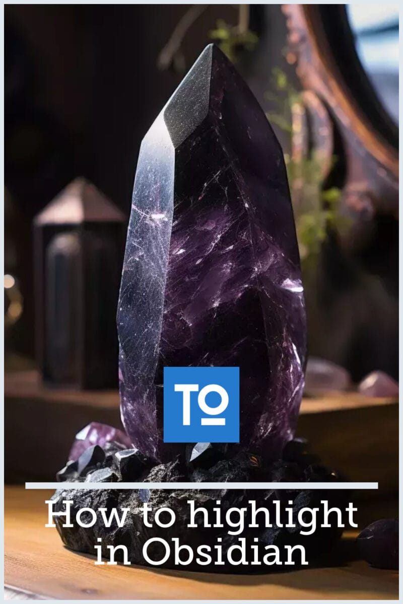 How to highlight in Obsidian